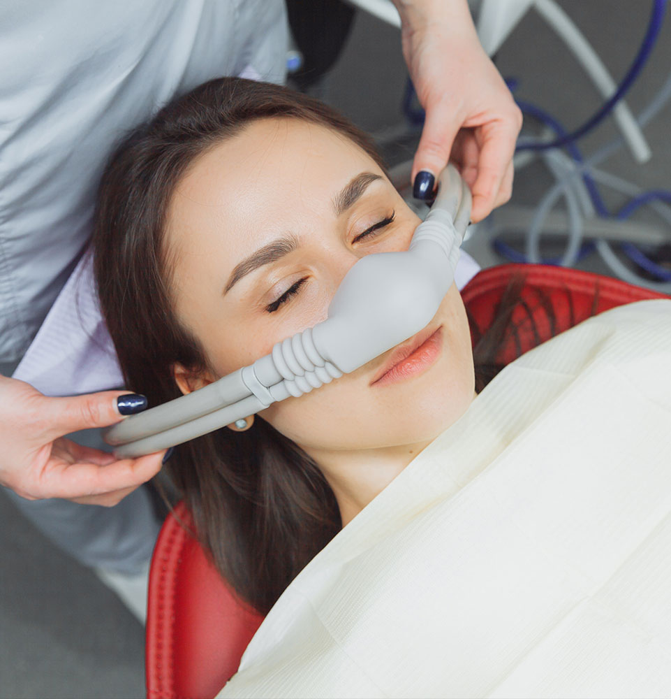 patient undergoing sedation for treatment