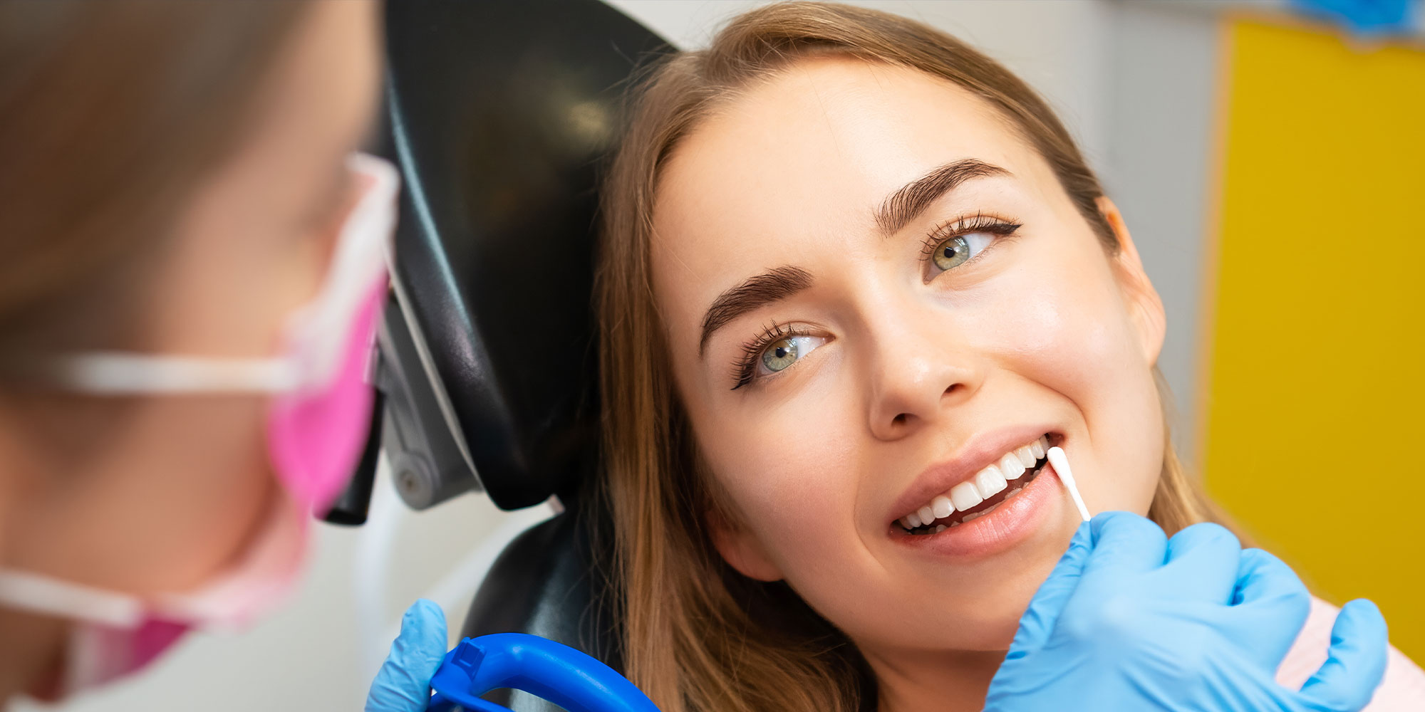 young female going in for a teeth cleaning